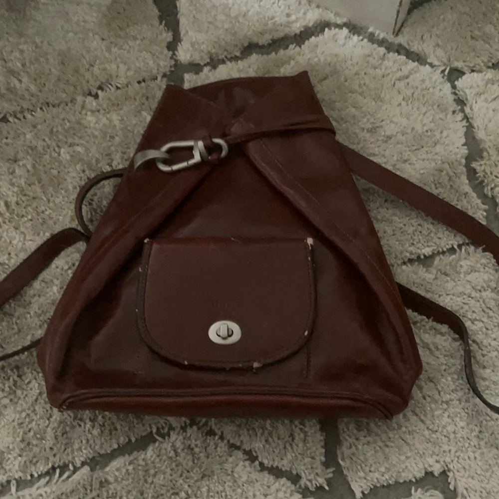 Musks Paris genuine leather back pack purse
